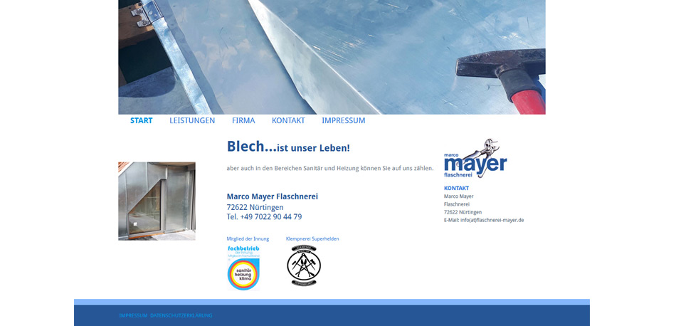 Marco Mayer, Flaschnermeister